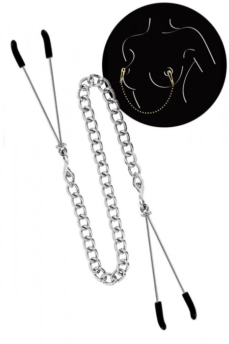 Регулируемые зажимы для сосков Sweet Caress Nipple Chain - Sweet Caress - купить с доставкой в Новом Уренгое