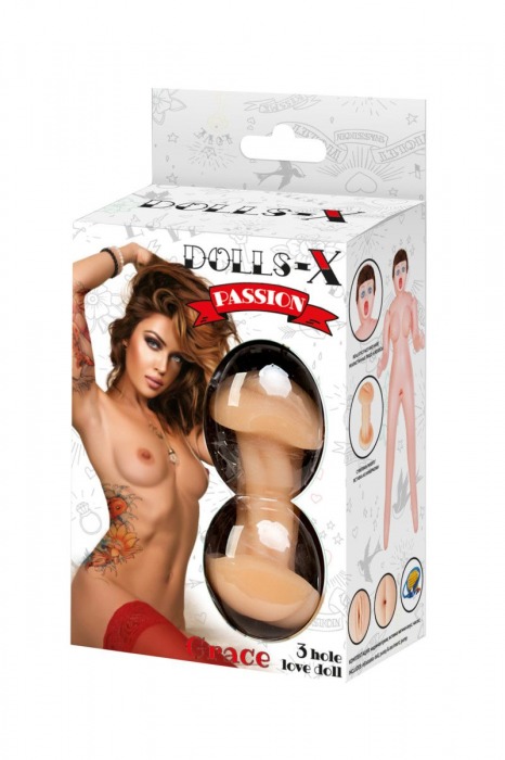 Надувная секс-кукла с тремя любовными отверстиями - ToyFa - в Новом Уренгое купить с доставкой