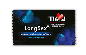 Пролонгирующий крем LongSex в одноразовой упаковке - 1,5 гр. - Биоритм - купить с доставкой в Новом Уренгое