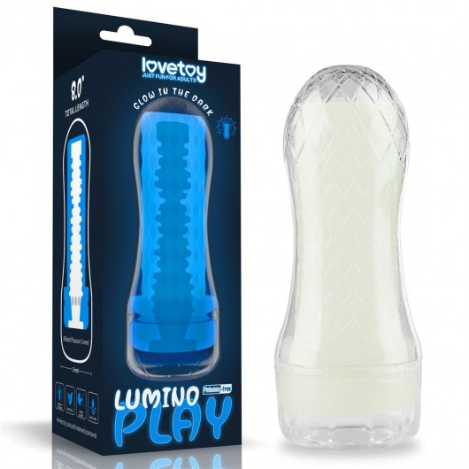 Светящийся в темноте мастурбатор Lumino Play Masturbator Ribbed - Lovetoy - в Новом Уренгое купить с доставкой