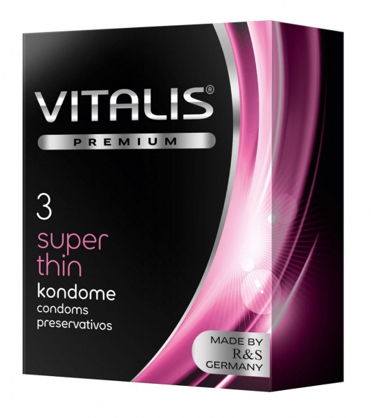 Ультратонкие презервативы VITALIS PREMIUM super thin - 3 шт. - Vitalis - купить с доставкой в Новом Уренгое