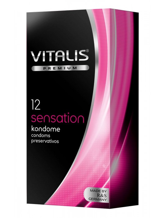 Презервативы VITALIS PREMIUM sensation с пупырышками и кольцами - 12 шт. - Vitalis - купить с доставкой в Новом Уренгое