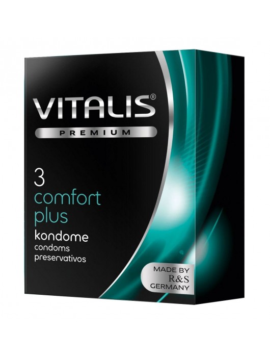 Контурные презервативы VITALIS PREMIUM comfort plus - 3 шт. - Vitalis - купить с доставкой в Новом Уренгое