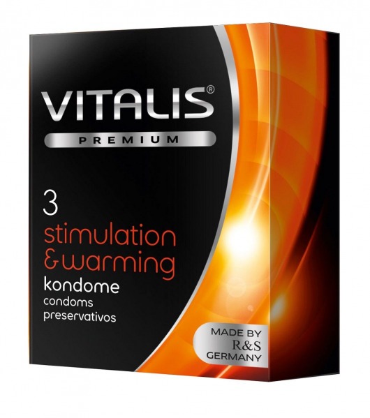 Презервативы VITALIS PREMIUM stimulation   warming с согревающим эффектом - 3 шт. - Vitalis - купить с доставкой в Новом Уренгое