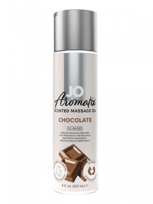 Массажное масло JO Aromatix Massage Oil Chocolate с ароматом шоколада - 120 мл. - System JO - купить с доставкой в Новом Уренгое