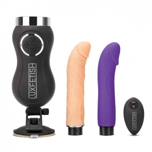 Портативная секс-машина Thrusting Compact Sex Machine c 2 насадками - Lux Fetish - купить с доставкой в Новом Уренгое