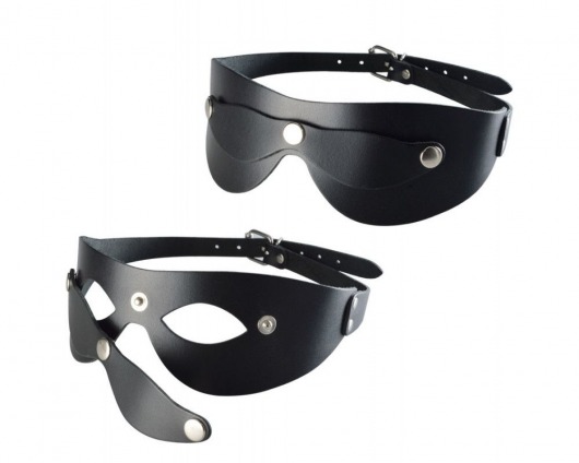 Черная кожаная маска  Новичок - Sitabella - купить с доставкой в Новом Уренгое