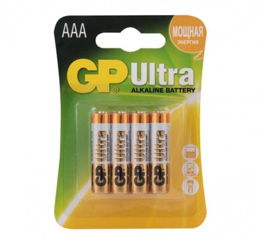 Батарейки алкалиновые GP Ultra Alkaline 24А AАA/LR03 - 4 шт. - Элементы питания - купить с доставкой в Новом Уренгое