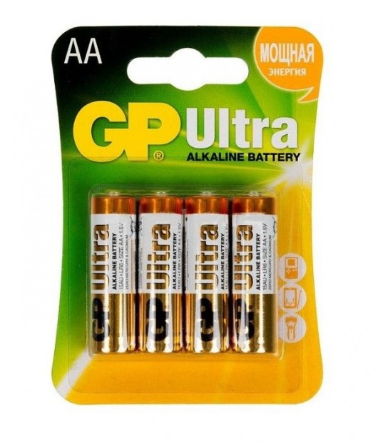 Батарейки алкалиновые GP Ultra Alkaline AA/LR6 - 4 шт. - Элементы питания - купить с доставкой в Новом Уренгое