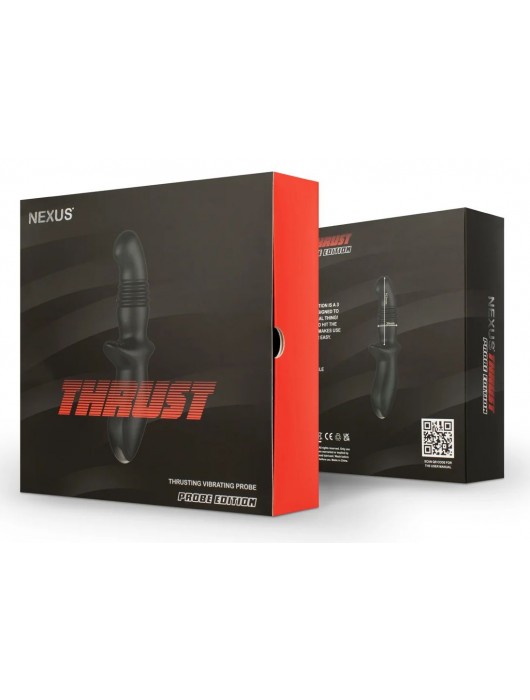 Черный вибромассажер простаты Nexus Thrust с возвратно-поступательными движениями - Nexus Range - в Новом Уренгое купить с доставкой