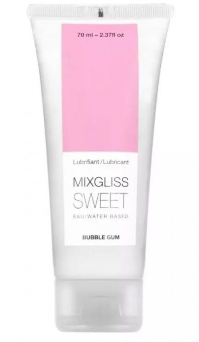 Смазка на водной основе Mixgliss Sweet с ароматом бабл-гам - 70 мл. - Mixgliss - купить с доставкой в Новом Уренгое