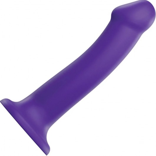 Фиолетовый фаллоимитатор-насадка Strap-On-Me Dildo Dual Density size L - 19 см. - Strap-on-me - купить с доставкой в Новом Уренгое