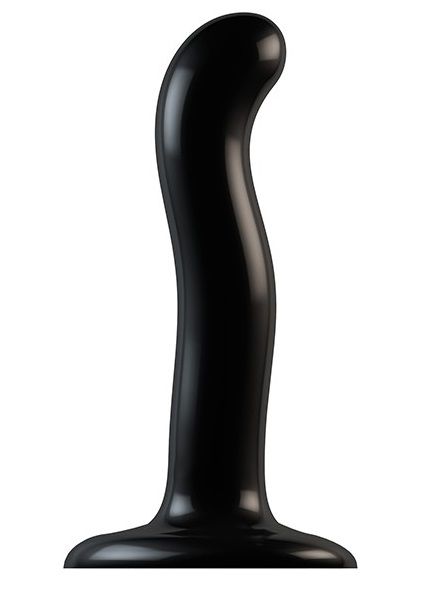 Черный фаллоимитатор-насадка Strap-On-Me P G spot Dildo size S - 16,4 см. - Strap-on-me - купить с доставкой в Новом Уренгое