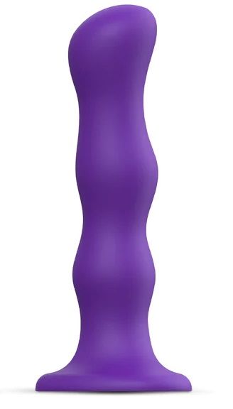 Фиолетовая насадка Strap-On-Me Dildo Geisha Balls size M - Strap-on-me - купить с доставкой в Новом Уренгое