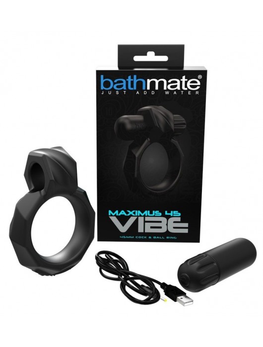 Черное эрекционное виброкольцо Maximus 45 Vibe - Bathmate - в Новом Уренгое купить с доставкой