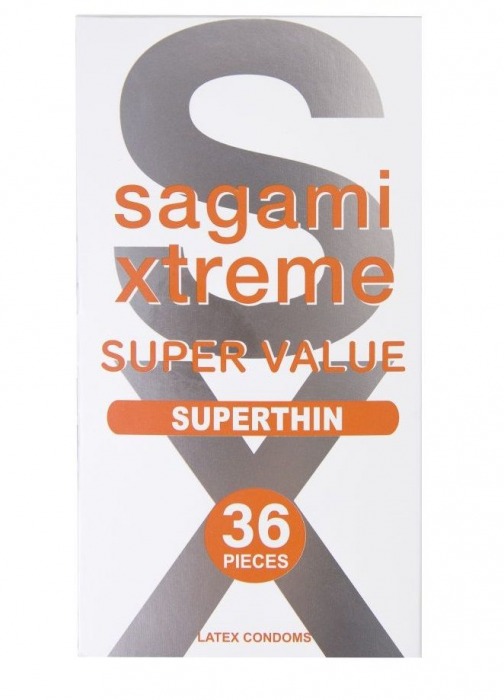 Ультратонкие презервативы Sagami Xtreme Superthin - 36 шт. - Sagami - купить с доставкой в Новом Уренгое