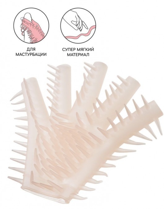 Телесная перчатка-мастубратор для чувственного массажа - Штучки-дрючки - в Новом Уренгое купить с доставкой