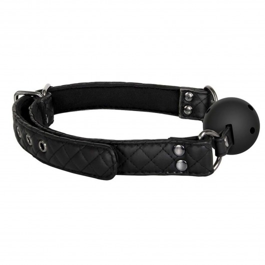 Черный кляп-шарик BALL GAG DIAMOND - Dream Toys - купить с доставкой в Новом Уренгое