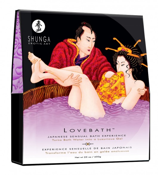 Соль для ванны Lovebath Sensual lotus, превращающая воду в гель - 650 гр. - Shunga - купить с доставкой в Новом Уренгое