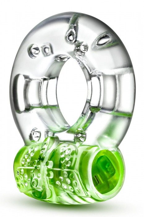 Зеленое эрекционное виброкольцо Arouser Vibrating C-Ring - Blush Novelties - в Новом Уренгое купить с доставкой