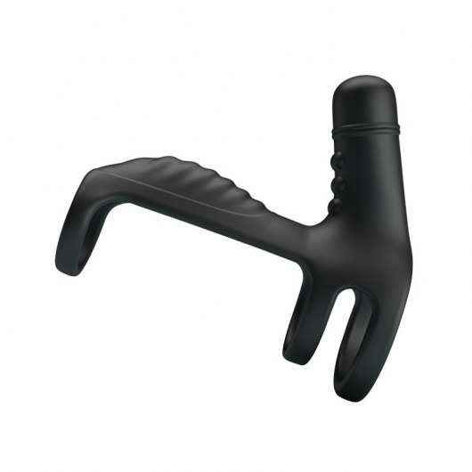 Черная вибронасадка на пенис Vibrating Penis Sling - Baile - в Новом Уренгое купить с доставкой