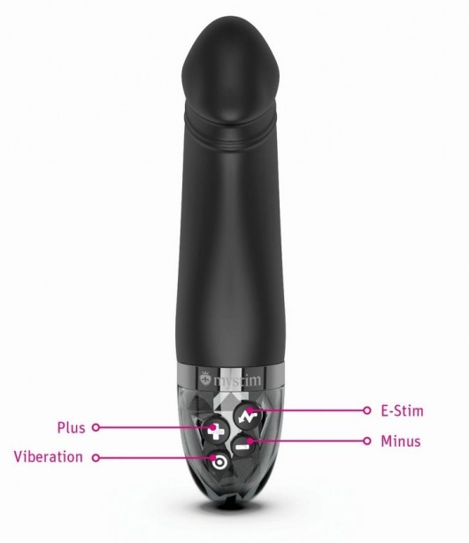 Черный вибратор с электростимуляцией Real Deal Neal - 16,5 см. - MyStim - купить с доставкой в Новом Уренгое
