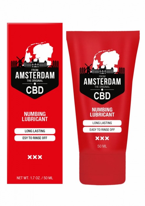 Пролонгирующий лубрикант Numbing CBD from Amsterdam - 50 мл. - Shots Media BV - купить с доставкой в Новом Уренгое