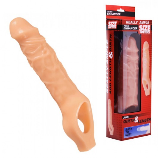 Насадка, увеличивающая длину и диаметр пениса, Size Matters - 13 см. - XR Brands - в Новом Уренгое купить с доставкой
