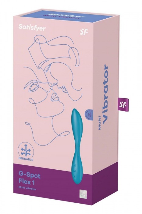 Синий гибкий вибратор Satisfyer G-Spot Flex 1 - 19,5 см. - Satisfyer
