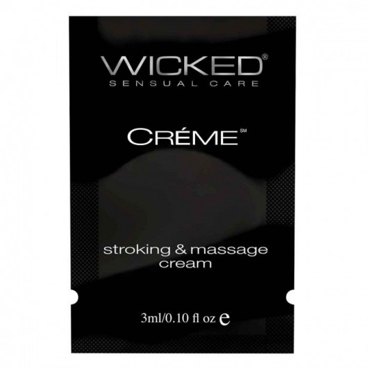 Крем для массажа и мастурбации Wicked Stroking and Massage Creme - 3 мл. - Wicked - купить с доставкой в Новом Уренгое