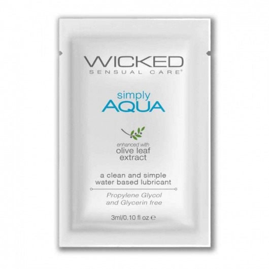 Легкий лубрикант на водной основе Wicked Simply AQUA - 3 мл. - Wicked - купить с доставкой в Новом Уренгое