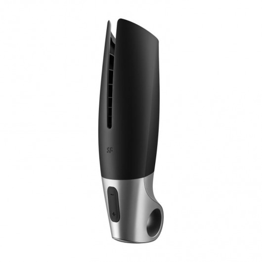Черный мастурбатор с вибрацией Power Masturbator - Satisfyer - в Новом Уренгое купить с доставкой
