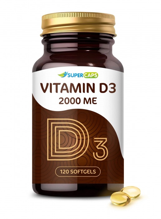 Пищевая добавка SuperCaps VITAMIN D3 2000 ME - 120 капсул - SuperCaps - купить с доставкой в Новом Уренгое