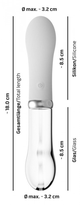 Двусторонний вибратор G-Spot LED - 18 см. - Orion