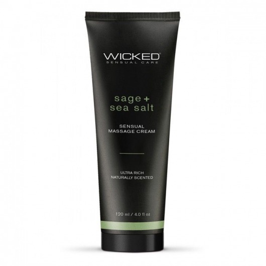 Массажный легкий крем WICKED Sage plus Sea Salt - 120 мл. - Wicked - купить с доставкой в Новом Уренгое