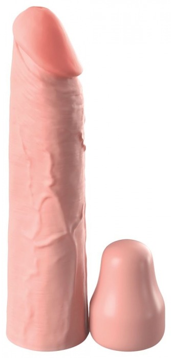 Телесная насадка-удлинитель 1 Inch Silicone X-tension - 17,8 см. - Pipedream - в Новом Уренгое купить с доставкой