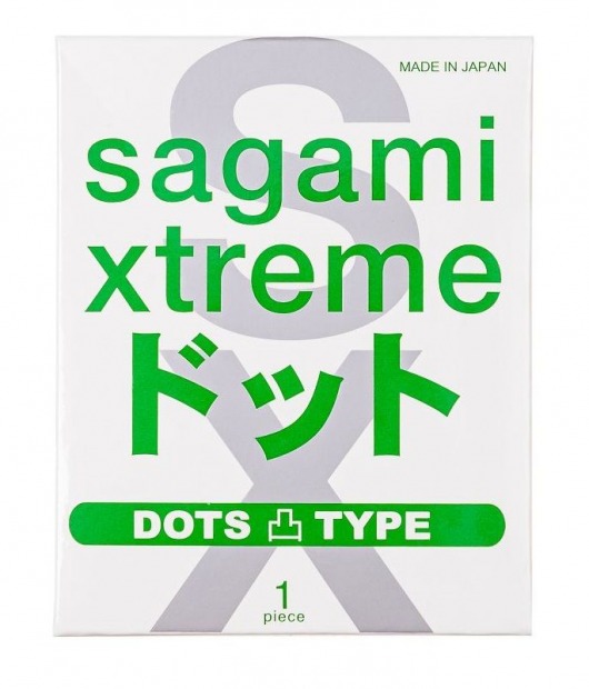 Презерватив Sagami Xtreme Type-E с точками - 1 шт. - Sagami - купить с доставкой в Новом Уренгое