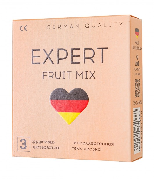 Ароматизированные презервативы EXPERT Fruit Mix - 3 шт. - Expert - купить с доставкой в Новом Уренгое