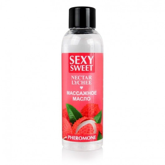 Массажное масло Sexy Sweet Nectar Lychee с феромонами и ароматом личи - 75 мл. - Биоритм - купить с доставкой в Новом Уренгое