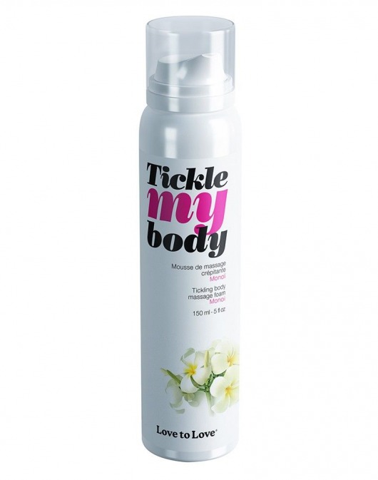 Массажная хрустящая пенка Tickle My Body Monoi с ароматом моной - 150 мл. - Love to Love - купить с доставкой в Новом Уренгое