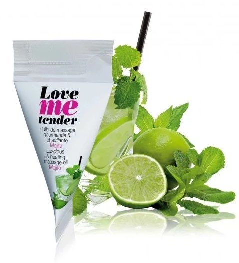 Съедобное согревающее массажное масло Love Me Tender Mojito с ароматом мохито - 10 мл. - Love to Love - купить с доставкой в Новом Уренгое