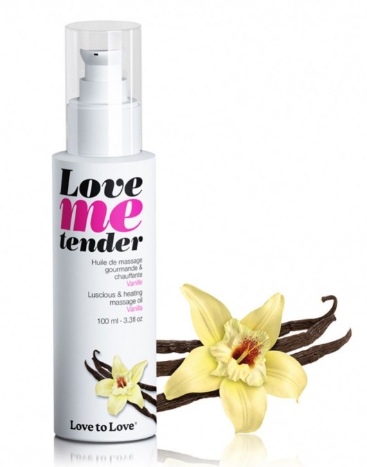 Съедобное согревающее массажное масло Love Me Tender Vanilla с ароматом ванили - 100 мл. - Love to Love - купить с доставкой в Новом Уренгое