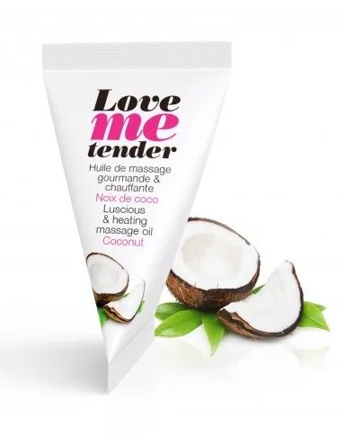 Съедобное согревающее массажное масло Love Me Tender Cocos с ароматом кокоса - 10 мл. - Love to Love - купить с доставкой в Новом Уренгое