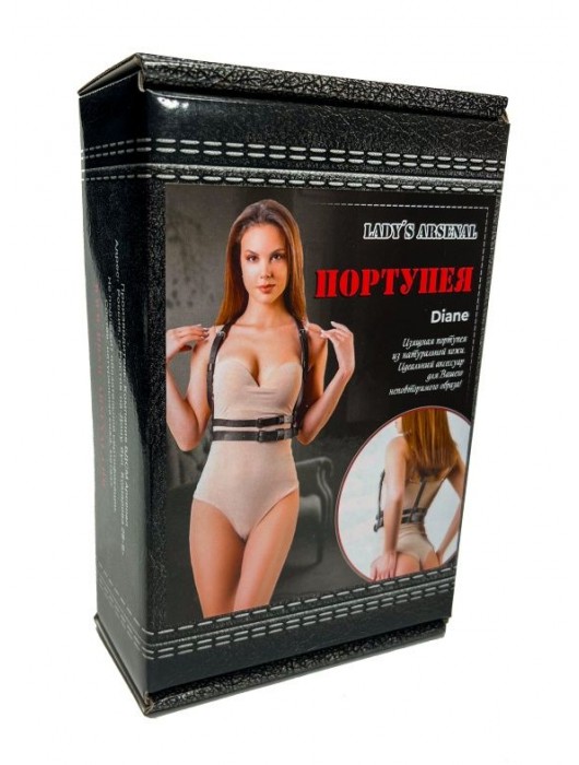 Изящная портупея из натуральной кожи Diane - БДСМ Арсенал - купить с доставкой в Новом Уренгое