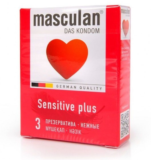 Презервативы Masculan Sensitive plus - 3 шт. - Masculan - купить с доставкой в Новом Уренгое