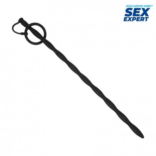 Черный стимулятор уретры Sex Expert - Sex Expert - купить с доставкой в Новом Уренгое