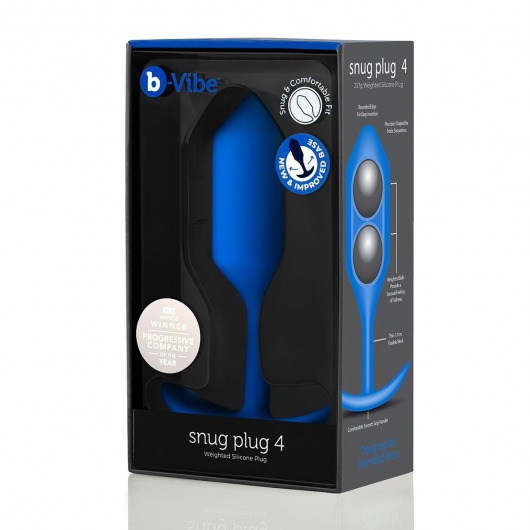 Синяя пробка для ношения Snug Plug 4 - 14,5 см. - b-Vibe
