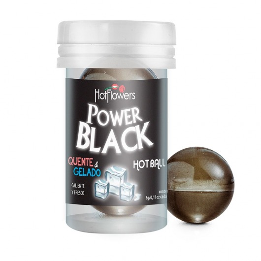 Интимный гель Power Black Hot Ball с охлаждающе-разогревающим эффектом (2 шарика по 3 гр.) - HotFlowers - купить с доставкой в Новом Уренгое