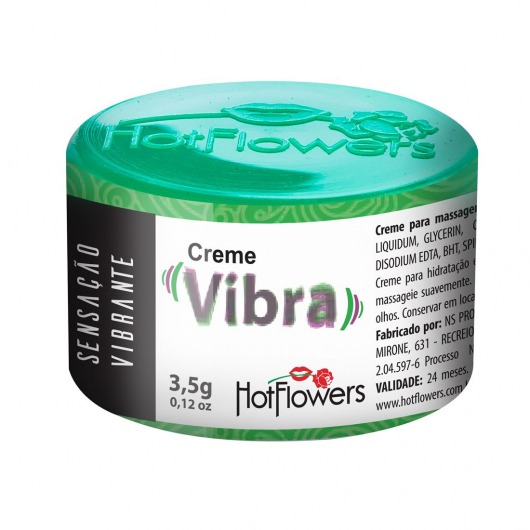 Возбуждающий крем Vibra с эффектом вибрации - 3,5 гр. - HotFlowers - купить с доставкой в Новом Уренгое