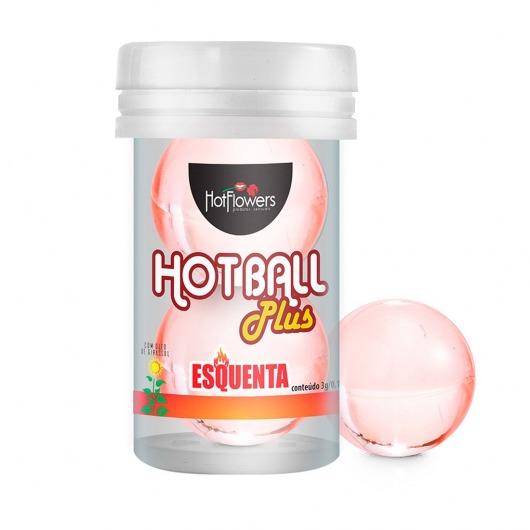 Лубрикант на масляной основе Hot Ball Plus с разогревающим эффектом (2 шарика по 3 гр.) - HotFlowers - купить с доставкой в Новом Уренгое